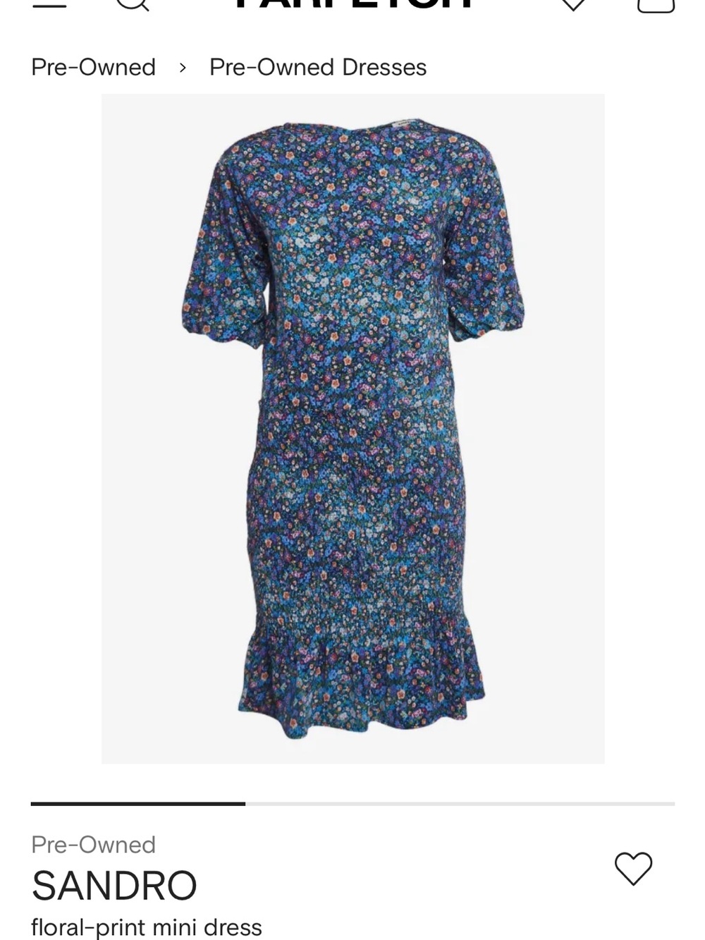 Sandro Floral-Print Mini Dress 36